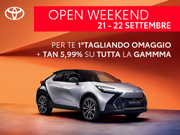 Toyota Chiappetta Open Weekend Tagliando Omaggio Rende Cosenza Calabria Mobile