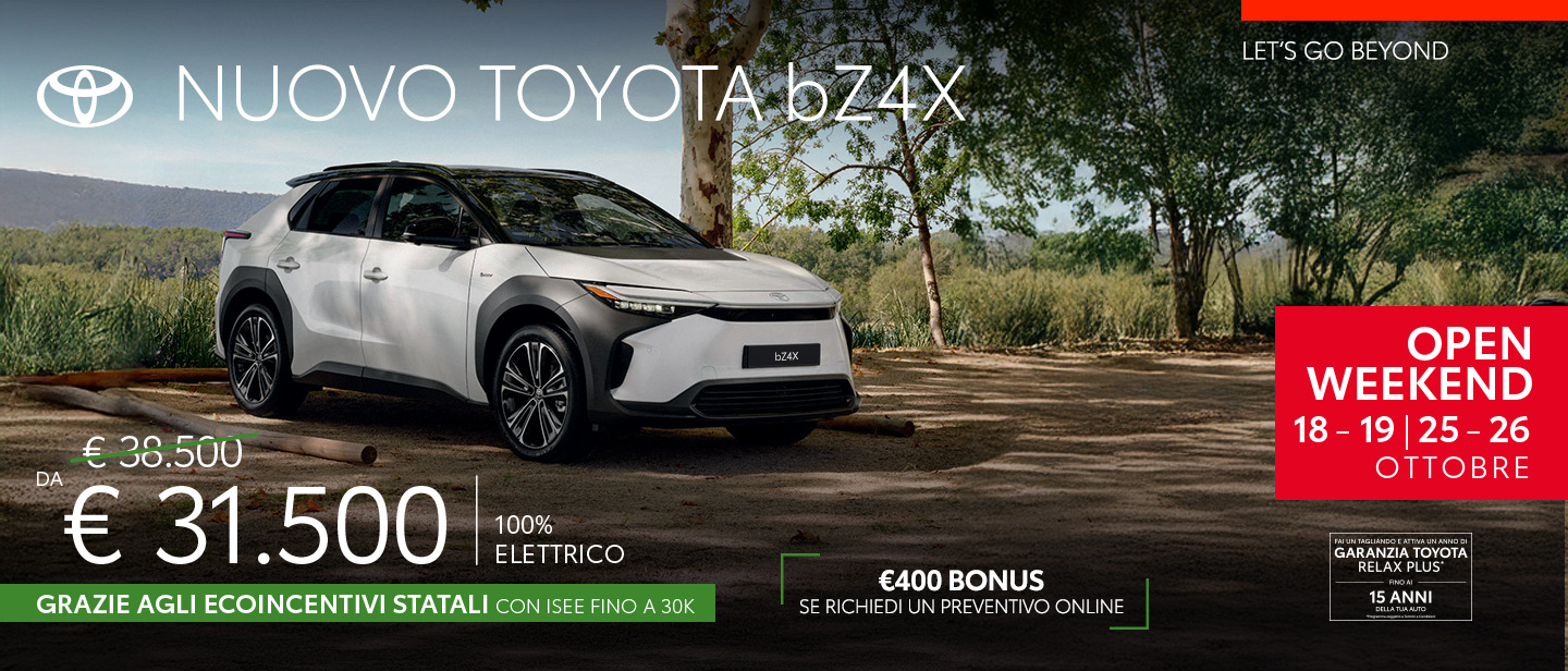 Toyota Chiappetta Bz4x Cosenza Rende Calabria Bgmob Ecoincentivi