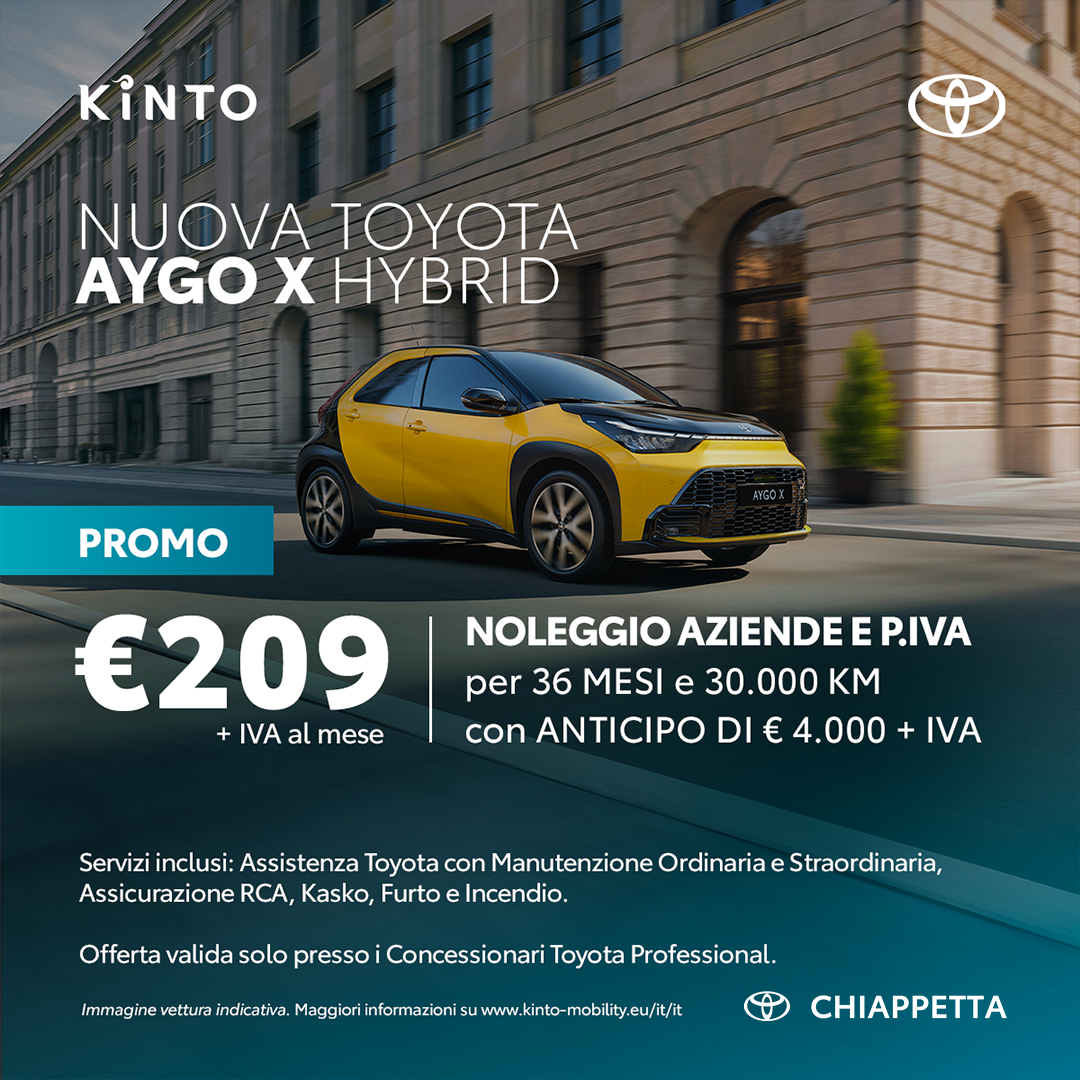 NOLEGGIO KINTO ONE AYGO X HYBRID