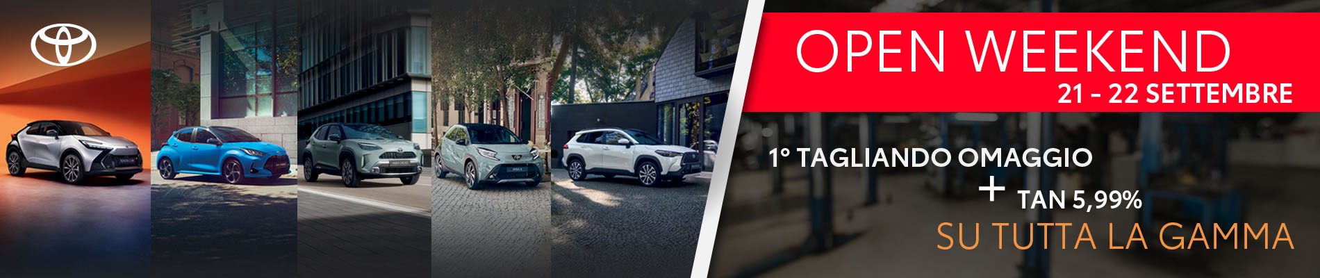 Toyota Chiappetta Open Weekend Tagliando Omaggio Rende Cosenza Calabria Desktop